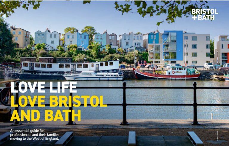 Lifestyle brochure showing Bristol Harbour